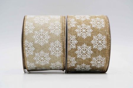 Textured Snowflakes Wired Ribbon_KF7181